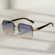 Square Half-Frame Sunglasses
