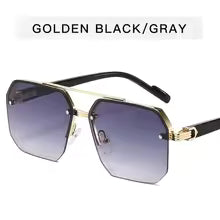 Square Half-Frame Sunglasses