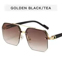 Square Half-Frame Sunglasses